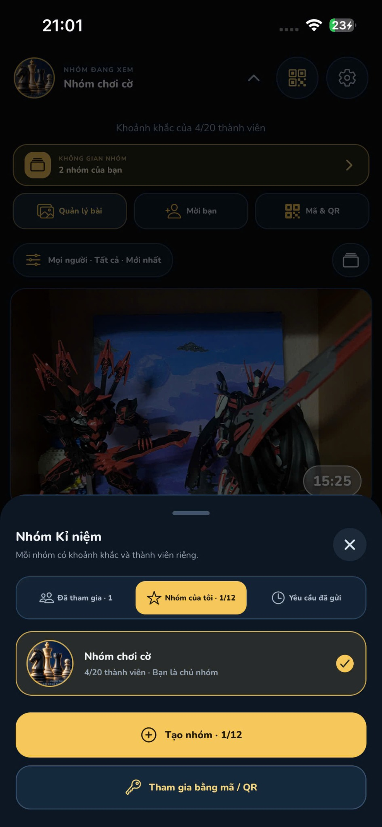 Quản lý nhóm QR
